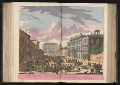 Festivitäten auf der Straße in Rom von Pieter Schenk (I)