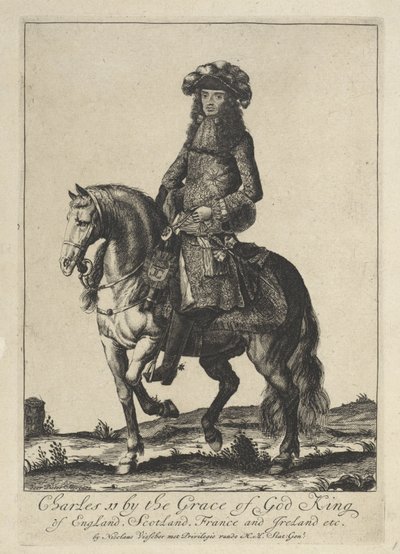 Reiterporträt von König Karl II. von England von Pieter Stevens (vermeld in 1689)