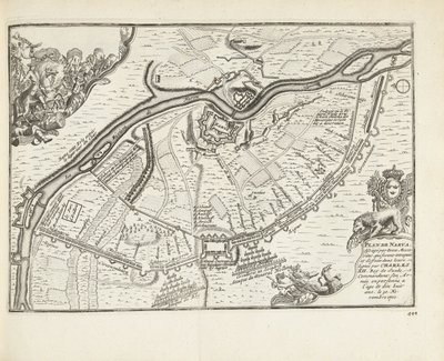 Die Belagerung und Schlacht von Narva im Jahr 1700, 1726 von Pieter Van der Aa