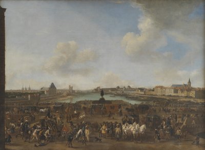 Blick auf Paris vom Place Dauphine aus gesehen von Pieter Wouwerman