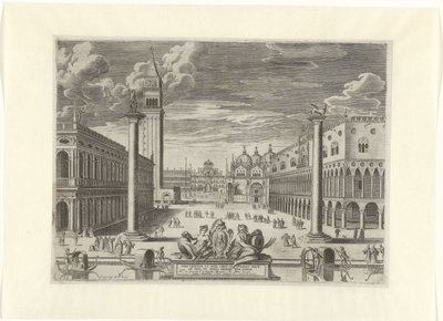 Ansicht der Piazzetta in Venedig, 1585 von Pieter de Jode (I)