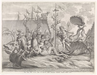 Spektakel mit dem Streitwagen des Neptun von Pieter de Jode (II)