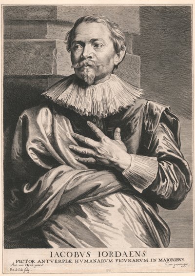 Jacobus Jordaens, Pictor Antuerpiæ, Humanarum Figurarum, in Majoribus von Pieter de Jode