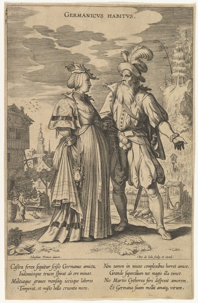 Germanicus Habitus, aus Moden verschiedener Nationen von Pieter de Jode I