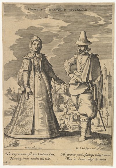 Habitus Lusitanorum Peculiaris, aus Moden verschiedener Nationen von Pieter de Jode I