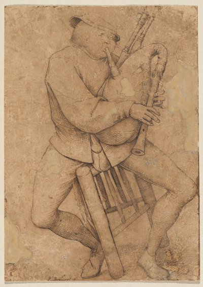 Der Dudelsackspieler, um 1562 von Pieter the Elder Bruegel