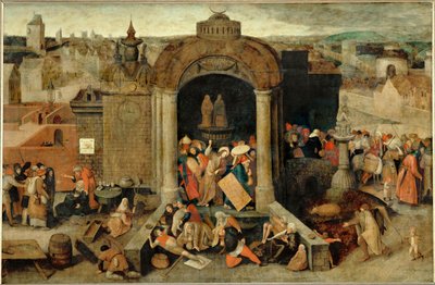 Die Reinigung des Tempels von Pieter the Elder Bruegel