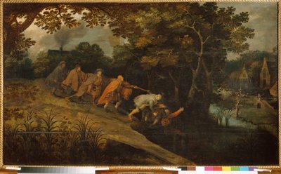 Der Blinde führt die Blinden. von Pieter the Younger Brueghel