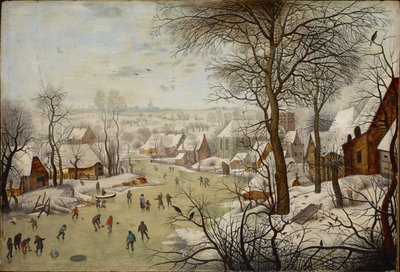 Winterlandschaft mit einer Vogelfalle von Pieter the Younger Brueghel