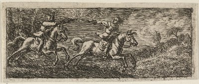 Zwei kämpfende Reiter von Pieter van Laer