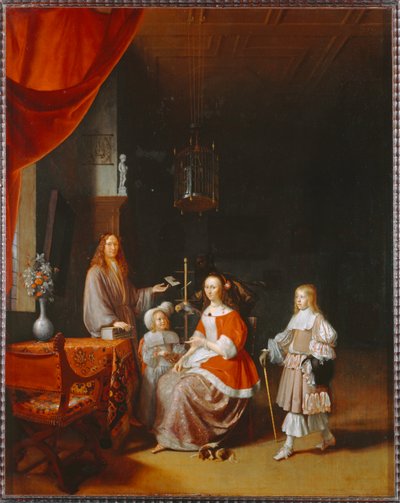 Frans Meerman, Stadtschreiber von Leiden und seine Familie von Pieter van Slingelandt