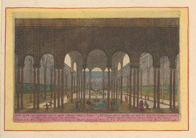 Ansicht des Löwenhofs im Alhambra in Granada von Pieter van den Berge