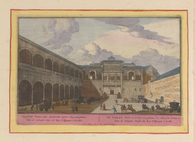 Ansicht eines Innenhofs des Real Alcázar in Sevilla von Pieter van den Berge