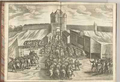 Einzug von Erzherzog Ernst bei einem Stadttor von Brüssel, 1594 von Pieter van der Borcht (I) (attributed to)
