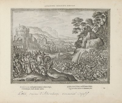 Lot wird aus Sodom weggeführt von Pieter van der Borcht (I)