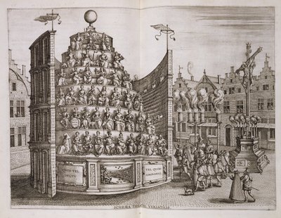 Illustration eines beweglichen Theaters, aus 