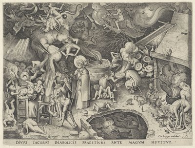 Jakobus der Ältere trifft den Magier Hermogenes von Pieter van der Heyden