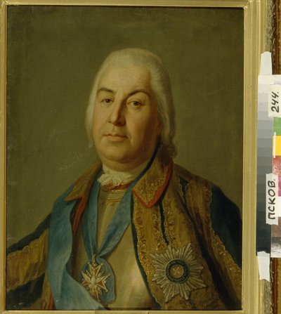 Porträt von Graf Pyotr Semyonovich Saltykov von Pietro Antonio Rotari