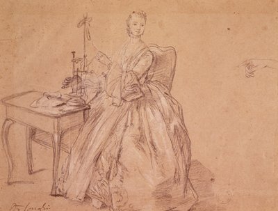 Eine Frau beim Spinnen von Pietro Longhi