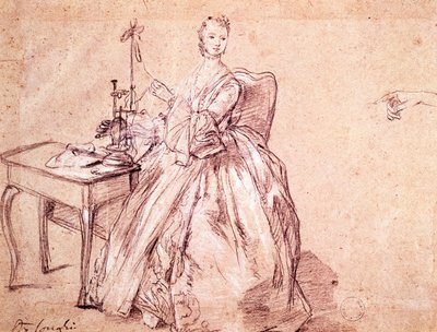 Frau beim Spinnen von Pietro Longhi
