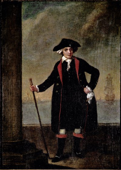 Porträt des italienischen Schiffskapitäns Piero Rinaldi. Gemälde von Pietro Longhi von Pietro Longhi