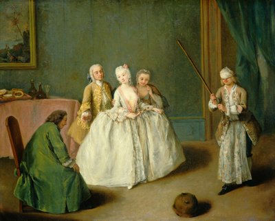 Das Spiel des Kochtopfs, ca. 1744 von Pietro Longhi