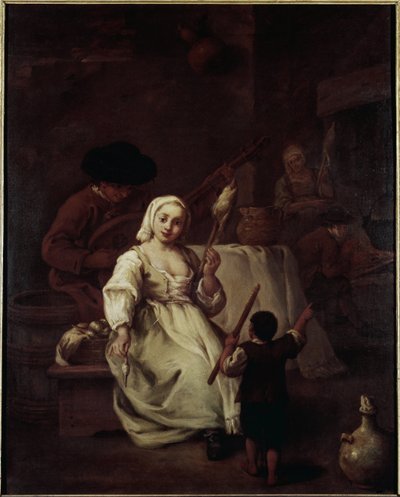 Die Spinnerin von Pietro Longhi