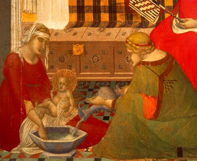 Geburt der Jungfrau Maria (Detail) von Pietro Lorenzetti