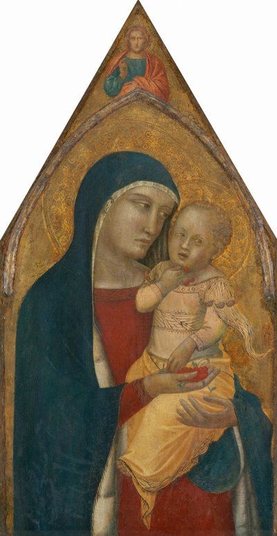Madonna und Kind, mit dem segnenden Christus [Mittelteil], wahrscheinlich 1340 von Pietro Lorenzetti