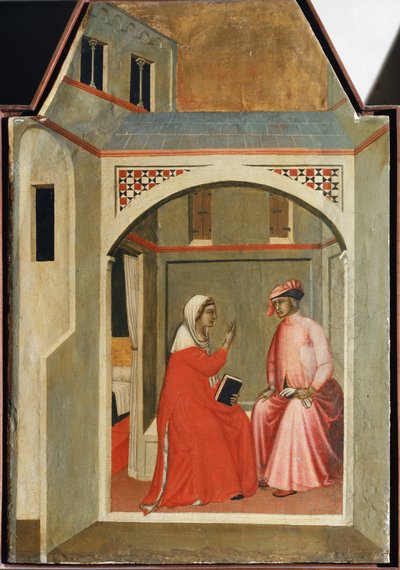 Trennung von St. Humility und ihrem Ehemann (Detail) von Pietro Lorenzetti