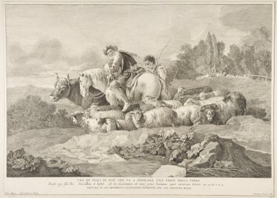 Einer der Söhne Noahs, der einen Teil der Erde bevölkert von Pietro Monaco