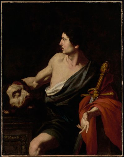 David mit dem Kopf von Goliath von Pietro Novelli