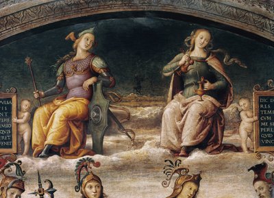 Stärke und Mäßigung (Detail) von Pietro Perugino