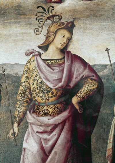 Scipio Africanus (Detail von Stärke und Mäßigung) von Pietro Perugino
