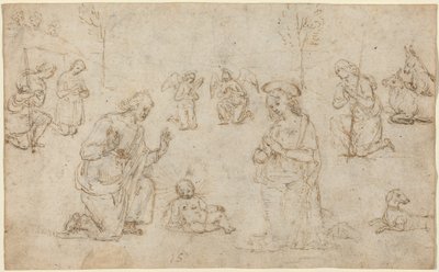 Die Anbetung der Hirten von Pietro Perugino