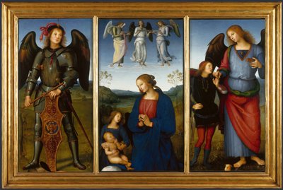 Drei Tafeln von einem Altarbild, Certosa, ca. 1500 von Pietro Perugino