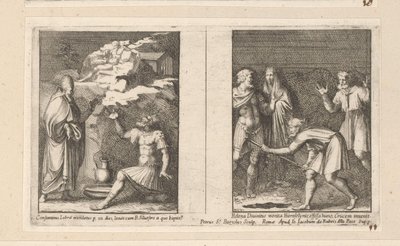 Papst Silvester heilt Konstantin und die heilige Helena findet das wahre Kreuz von Pietro Sante Bartoli