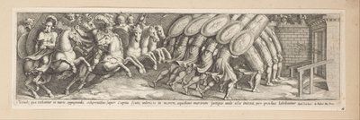 Soldaten im Angriff (Geschichte von Kaiser Konstantin) von Pietro Sante Bartoli