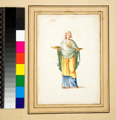 Weibliche Figur auf Sockel von Pietro Santi Bartoli