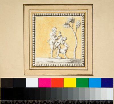 Drei silberne Paneele von der Vorderseite einer Holztruhe von Pietro Santi Bartoli