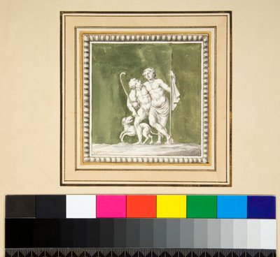 Drei silberne Paneele von der Vorderseite einer Holzkiste von Pietro Santi Bartoli
