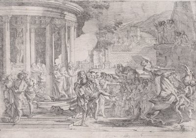 Sinorix wird aus dem Tempel der Artemis getragen, um den Auswirkungen des Giftes zu entkommen von Pietro Testa