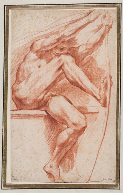 Studie für die Figur des Apollo in "Sommer" von Pietro Testa
