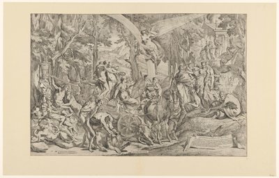 Triumph der Malerei auf dem Parnassus von Pietro Testa
