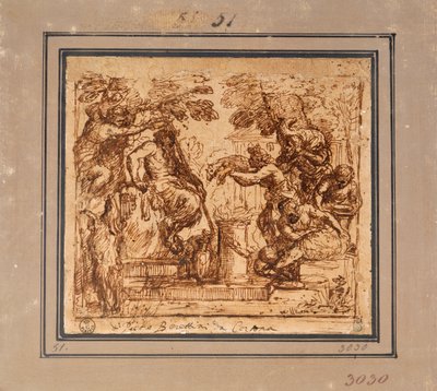 Studie für das Angebot an Pan von Pietro da Cortona
