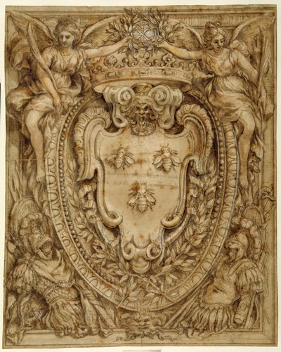 Wappen von Don Taddeo Barberini, Prinz von Palestrina von Pietro da Cortona