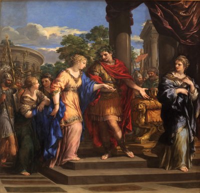 Cäsar gibt Kleopatra den Thron von Ägypten, um 1637 von Pietro da Cortona