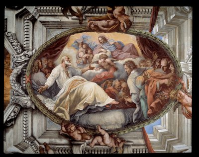 Erholung des heiligen Philippus nach der Erscheinung der Jungfrau von Pietro da Cortona