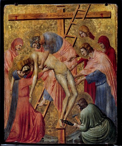Pieta. „Die Kreuzabnahme“ Altarbild von Pietro da Rimini (erste Hälfte des 14. Jahrhunderts) von Pietro da Rimini
