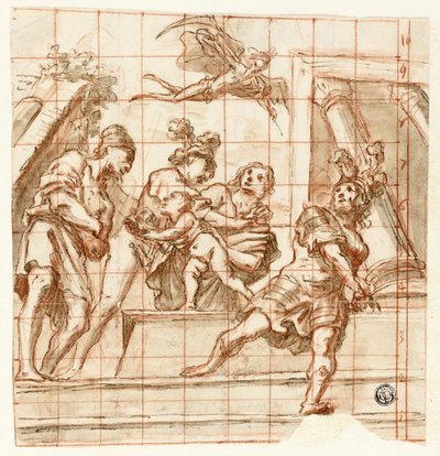 Allegorische Szene mit Vater Zeit von Pietro della Vecchia